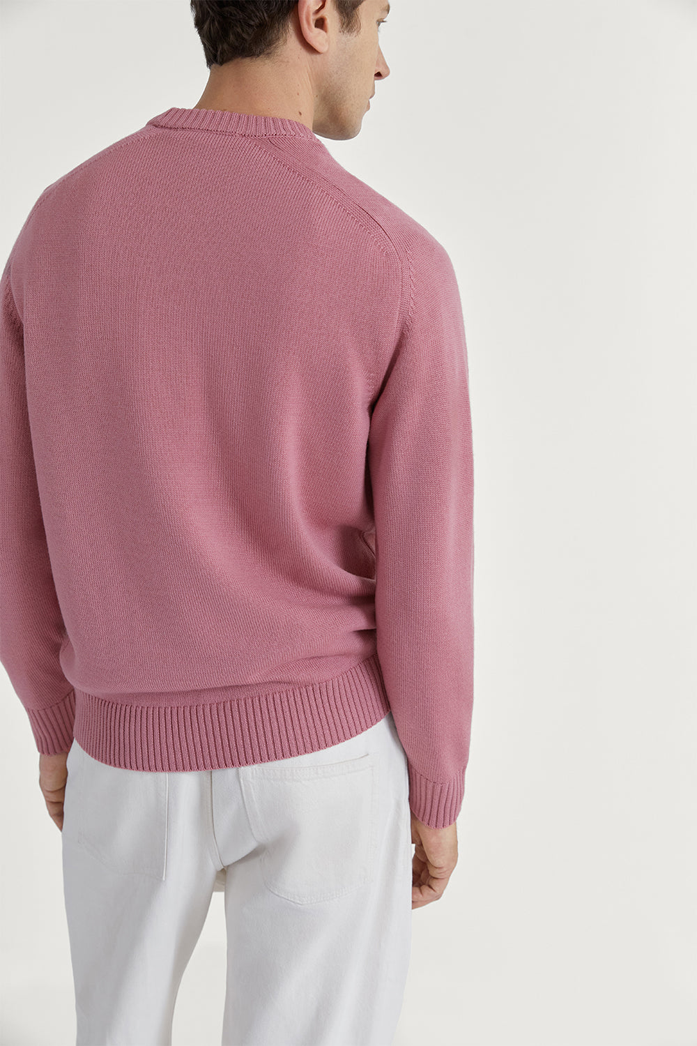 The Merino Wool Saddle Shoulder Sweater Mauve