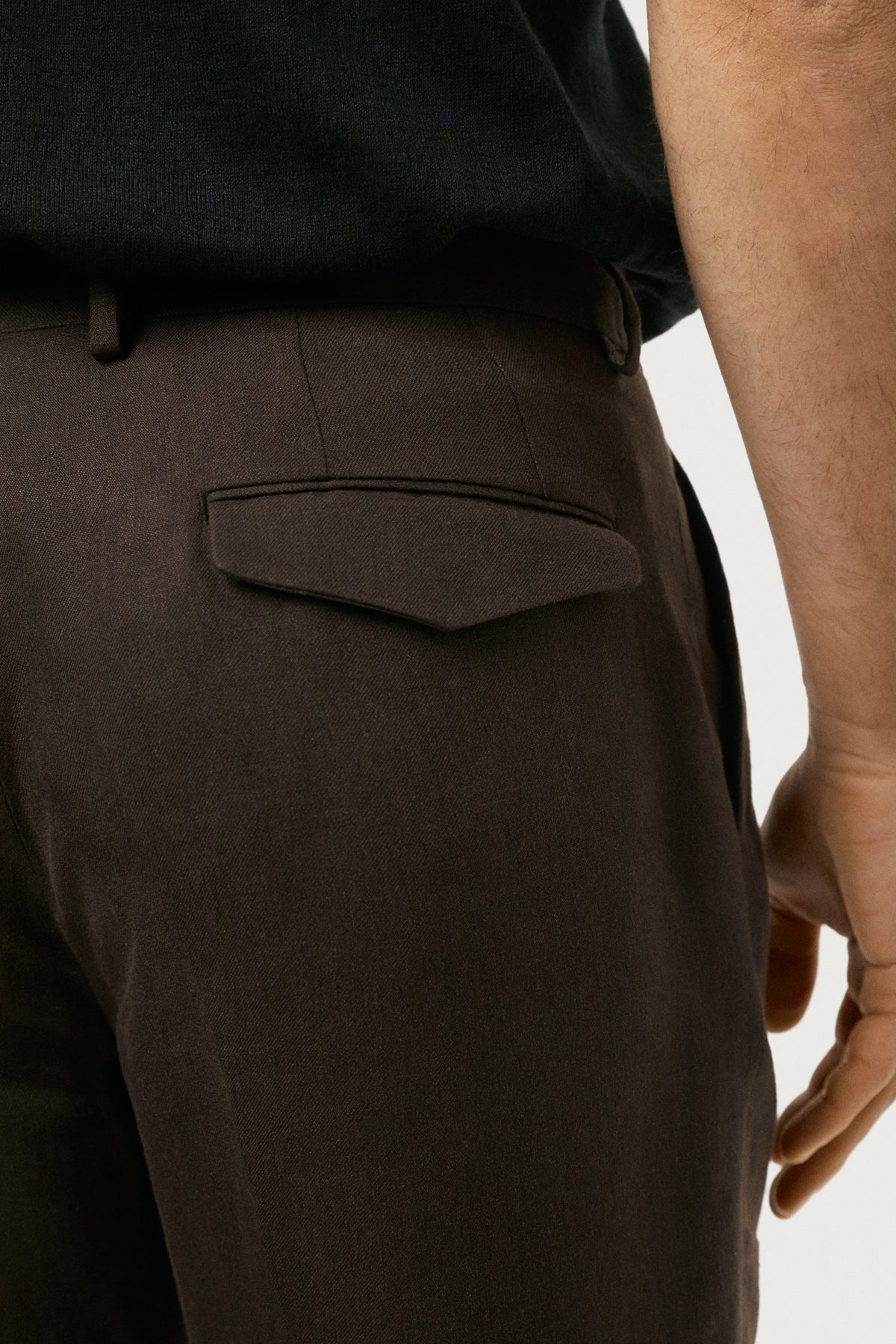 The Linen Twill Trousers Cafe Noir