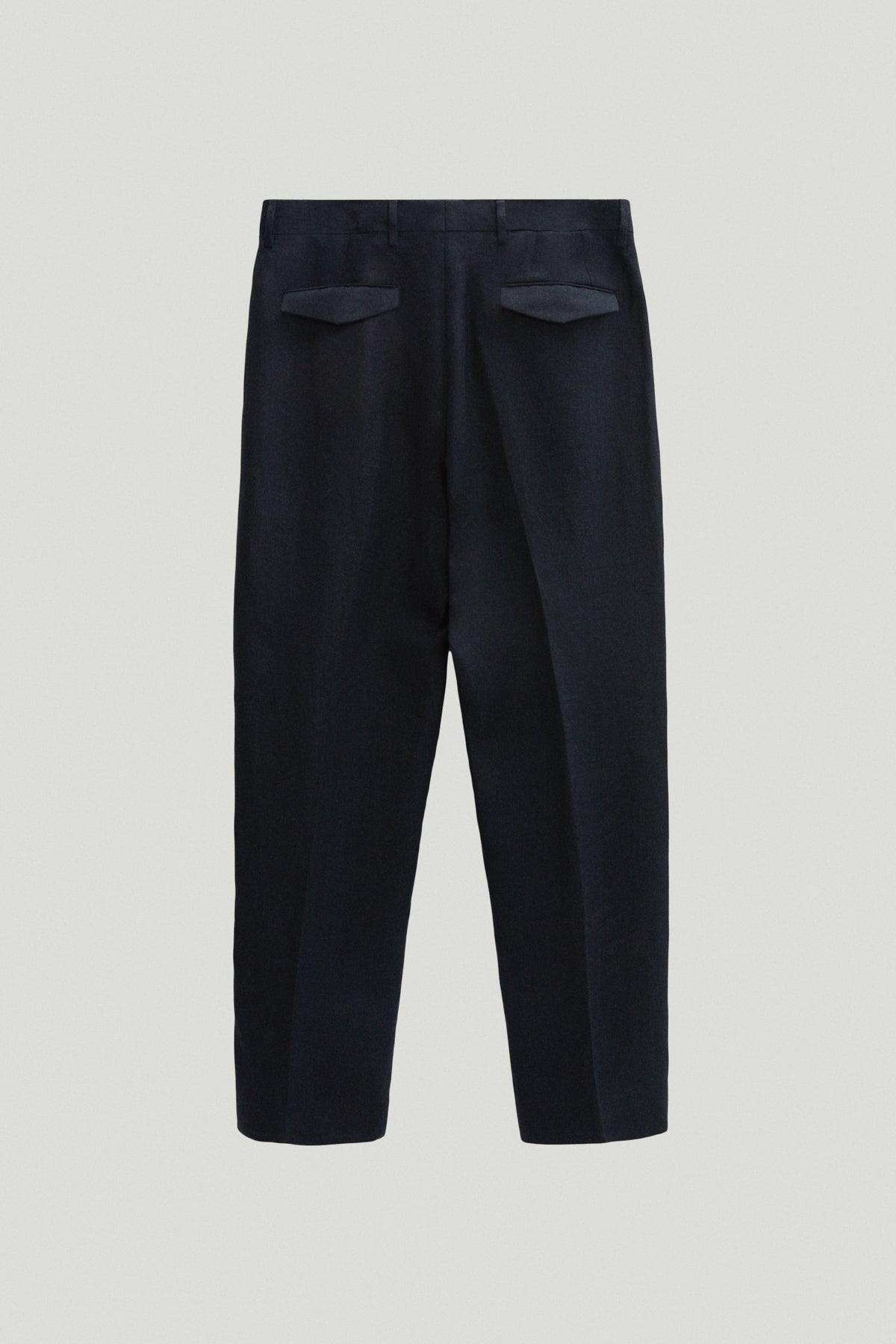 the linen twill trousers blue navy