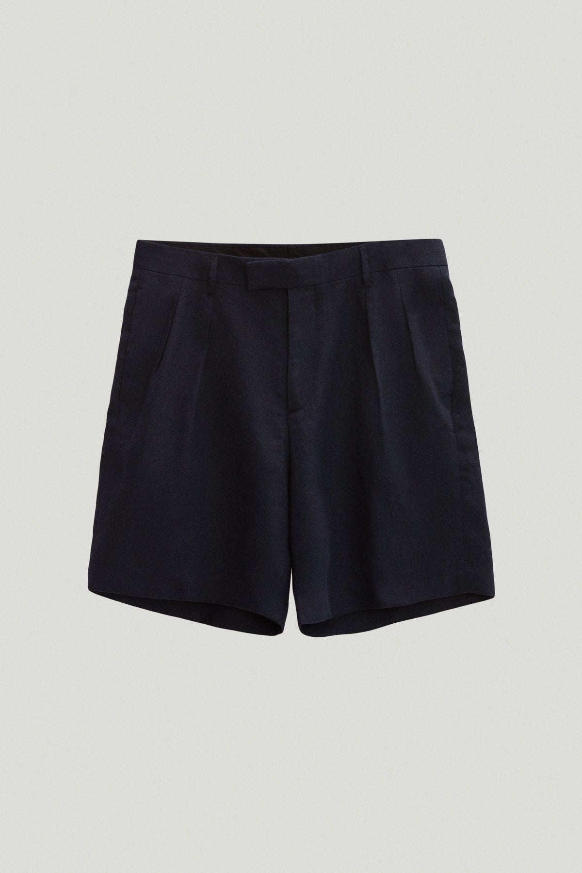 the linen twill bermuda shorts blue navy