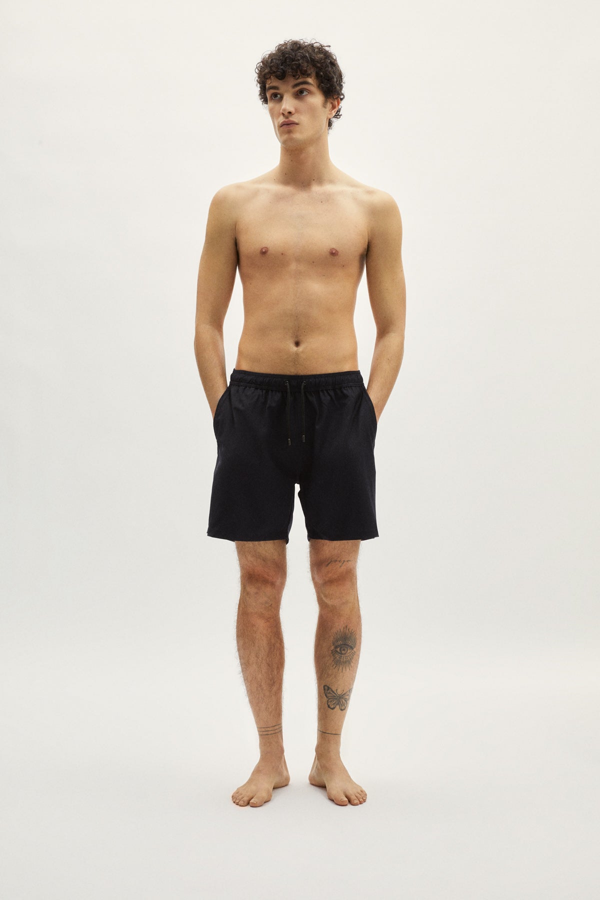 the merino wool swim shorts blue navy