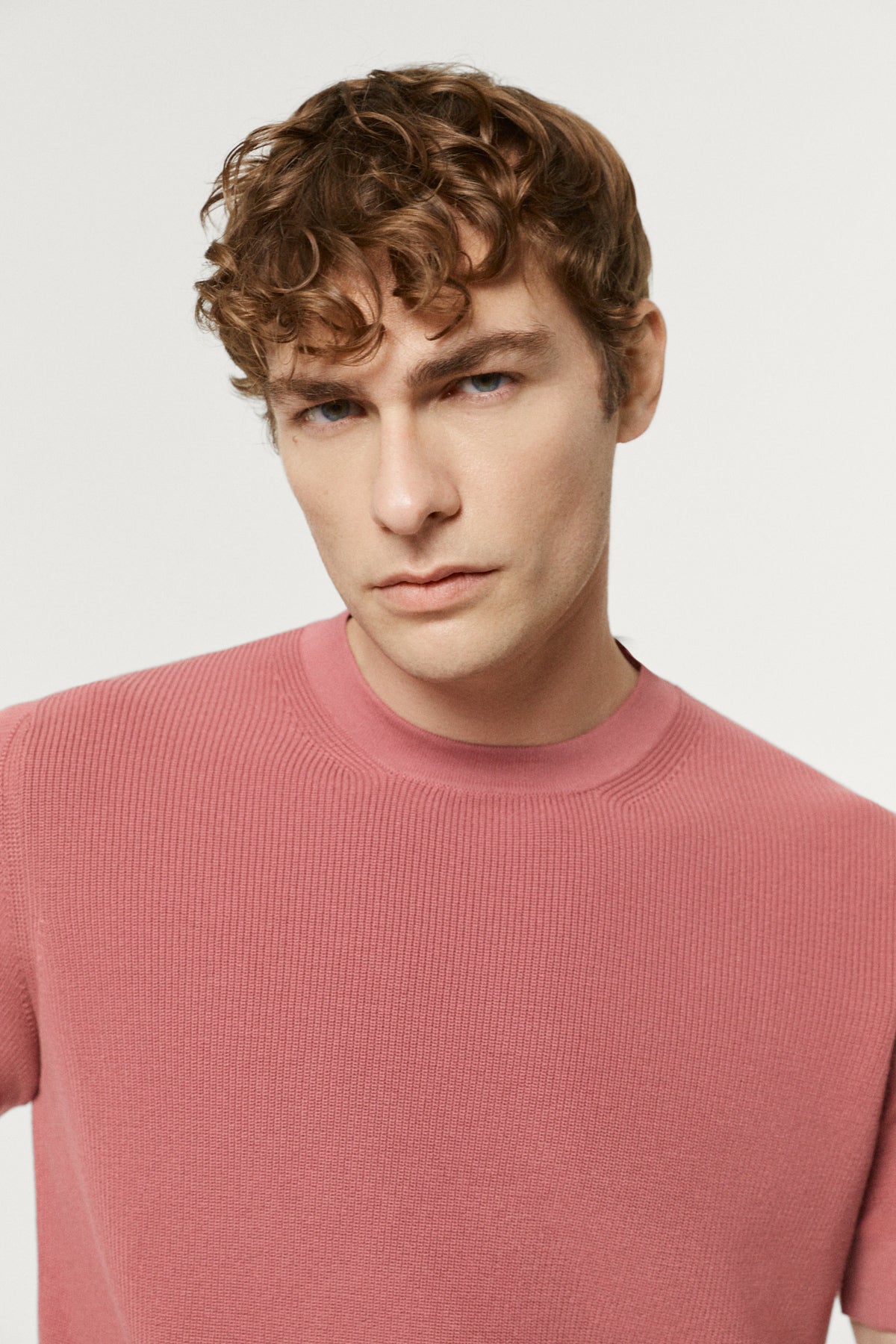 The Organic Cotton Ribbed T-Shirt Mauve