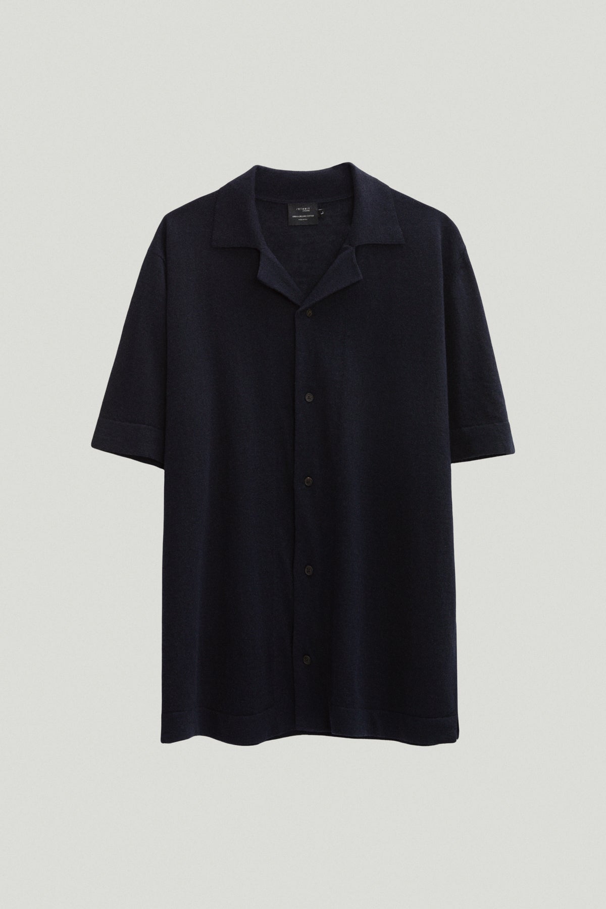 Blue Navy | The Linen Cotton Bowling Shirt