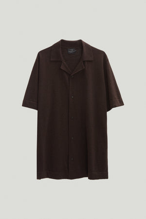 Brown | The Linen Cotton Bowling Shirt