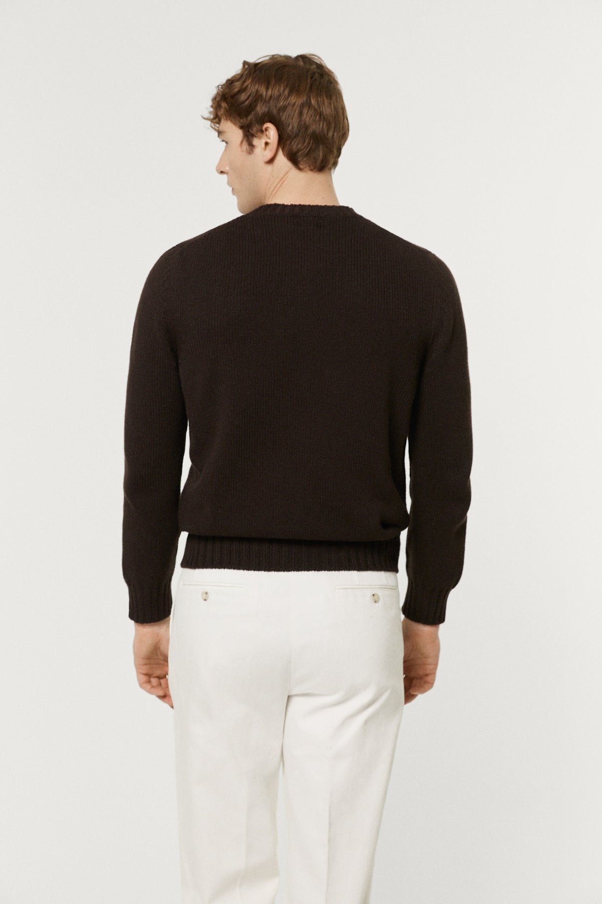 The Organic Cotton Tricot Crewneck  brown