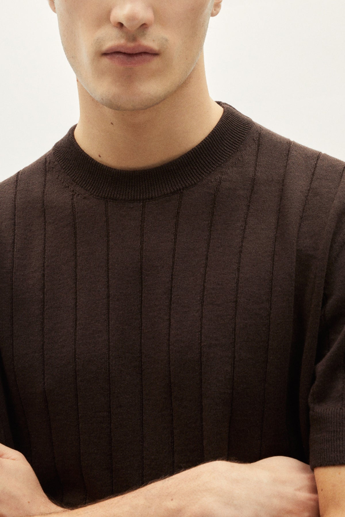 the linen cotton vintage t shirt brown