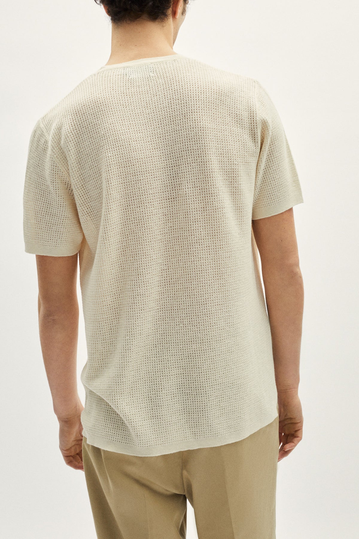 The Linen Cotton Crochet T-Shirt - Imperfect Version