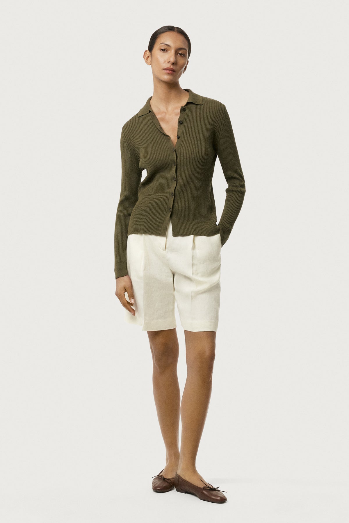 The Linen Cotton Ribbed Shirt