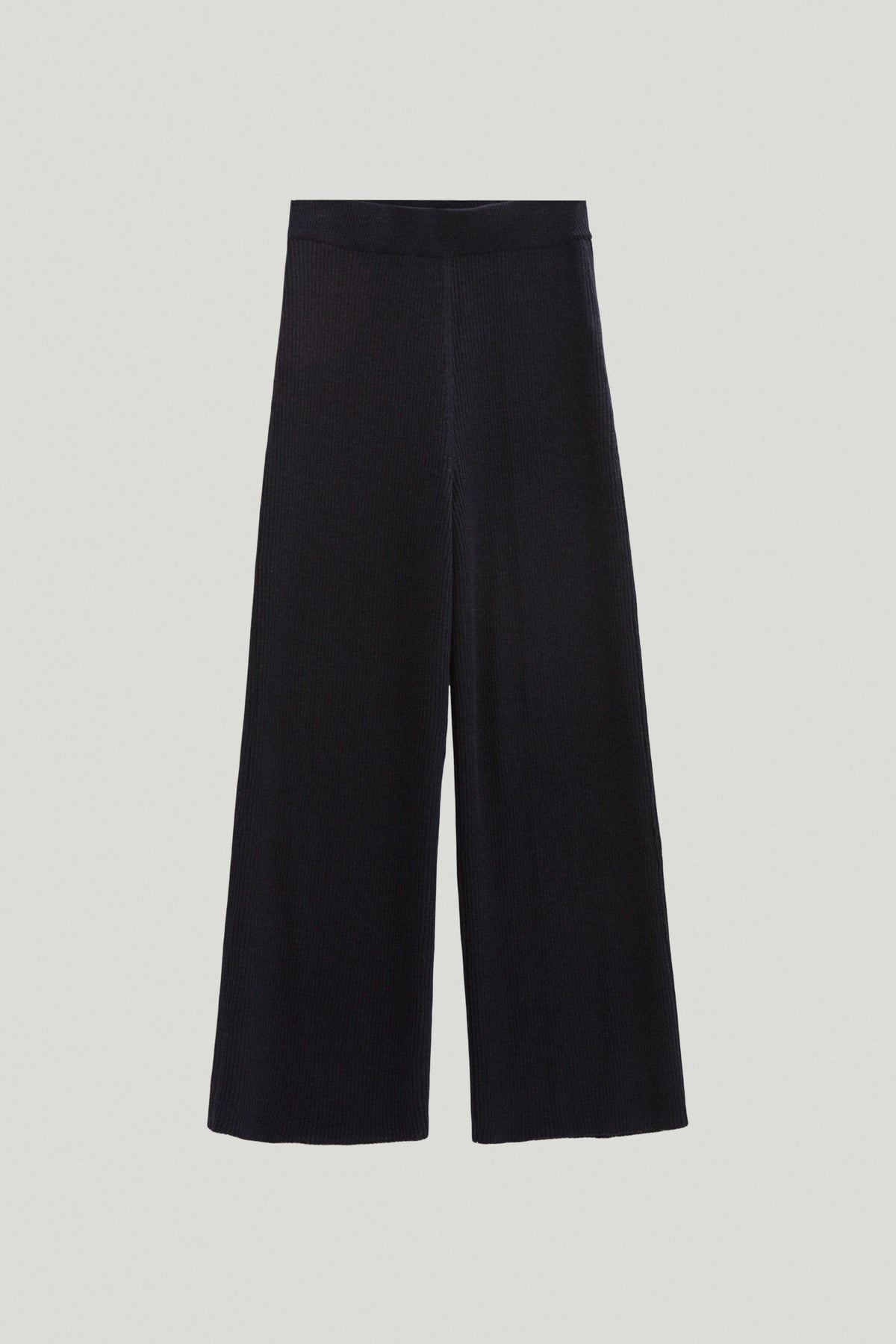 the linen cotton ribbed pants blue navy