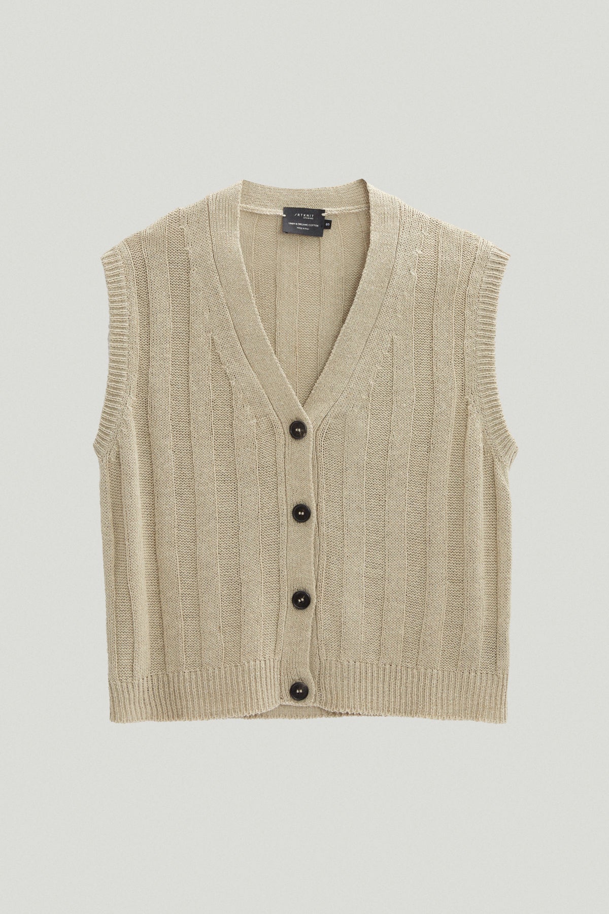 Undyed Greige | The Upcycled Linen Vest