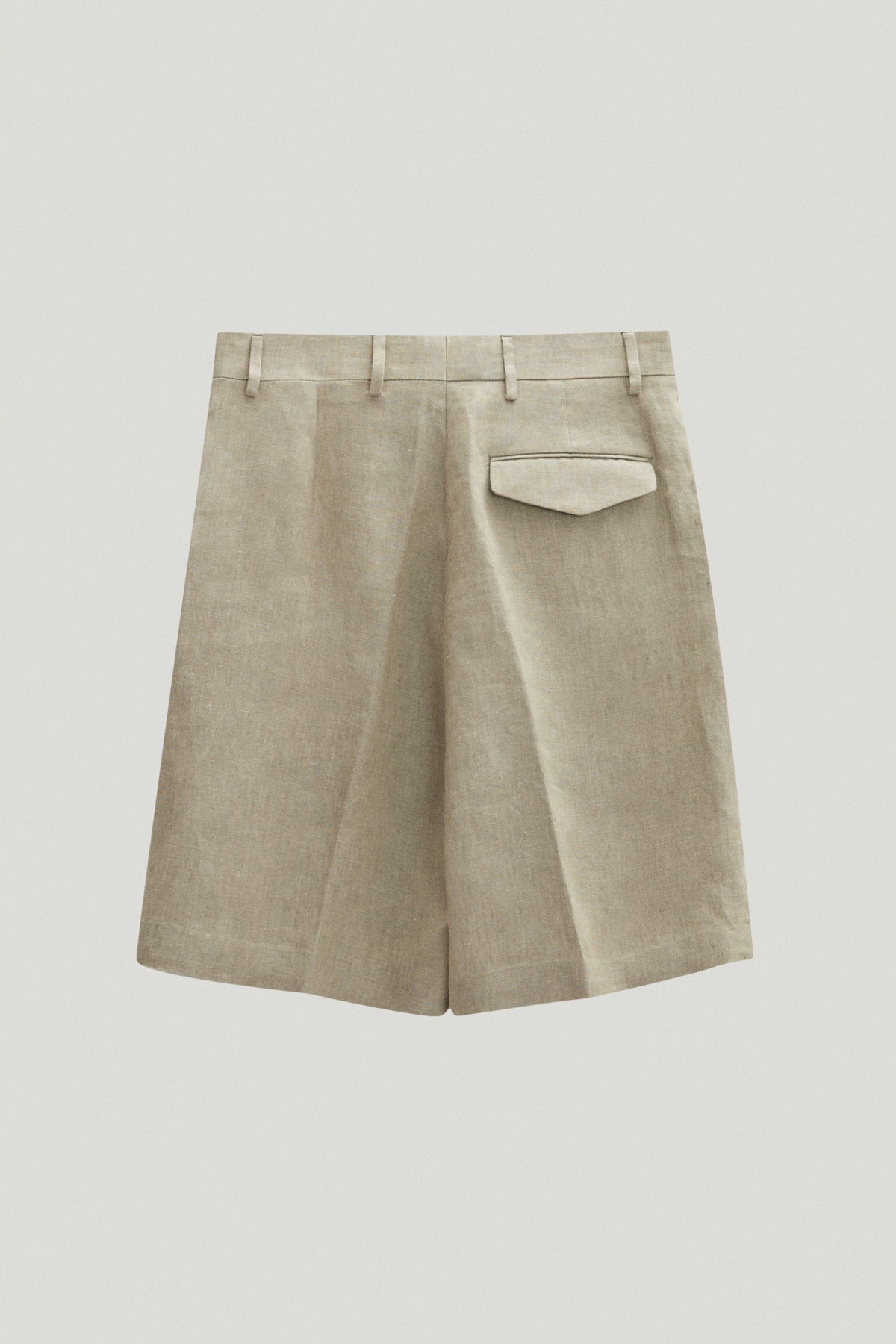 Sand Melange | The Linen Twill Bermuda Shorts