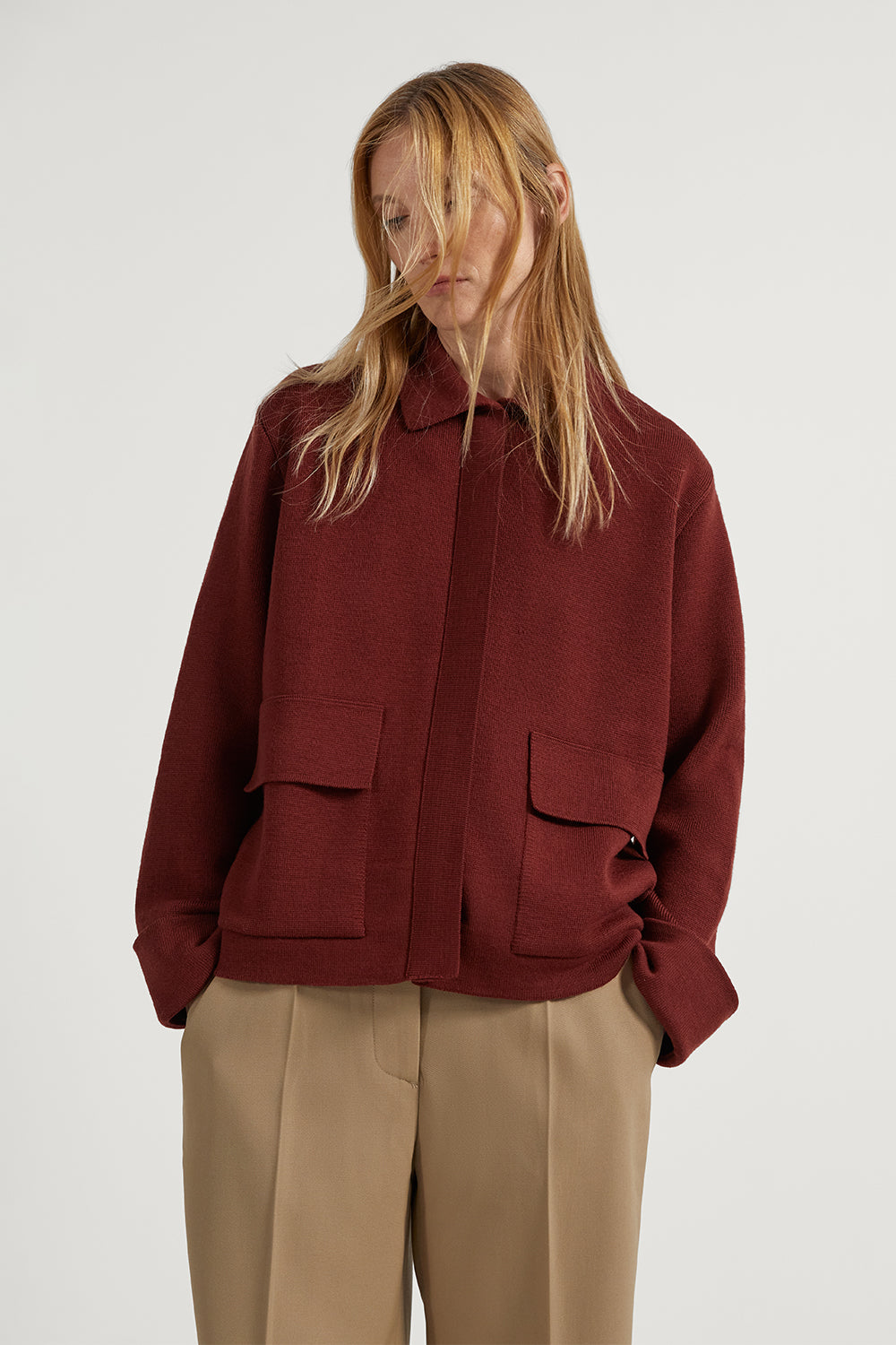 The Merino Wool Jacket Tuscan Red