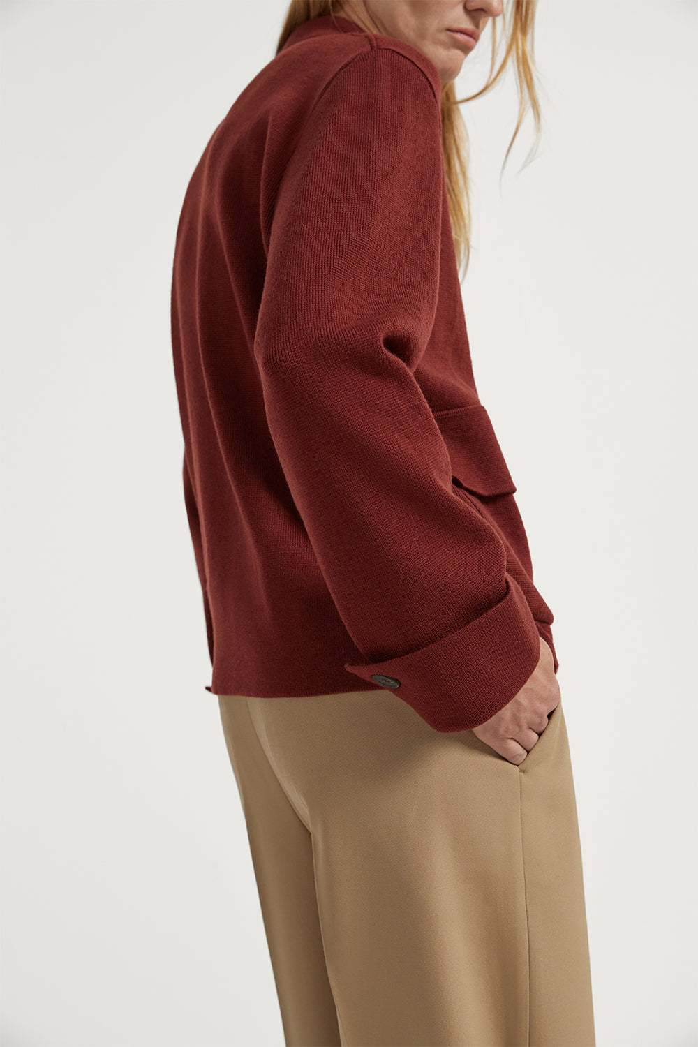 The Merino Wool Jacket Tuscan Red
