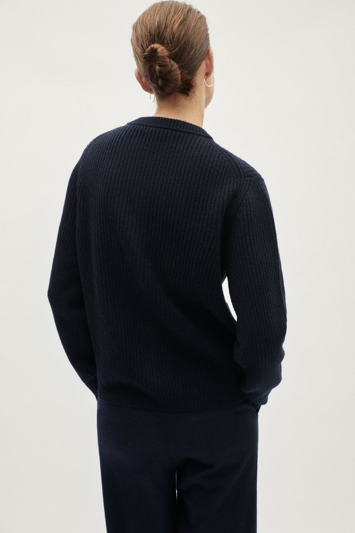 The Woolen Crewneck Ribbed Cardigan