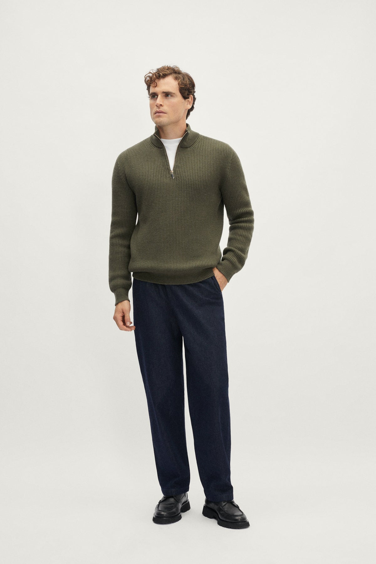 The Merino Wool Half-Zip Jumper