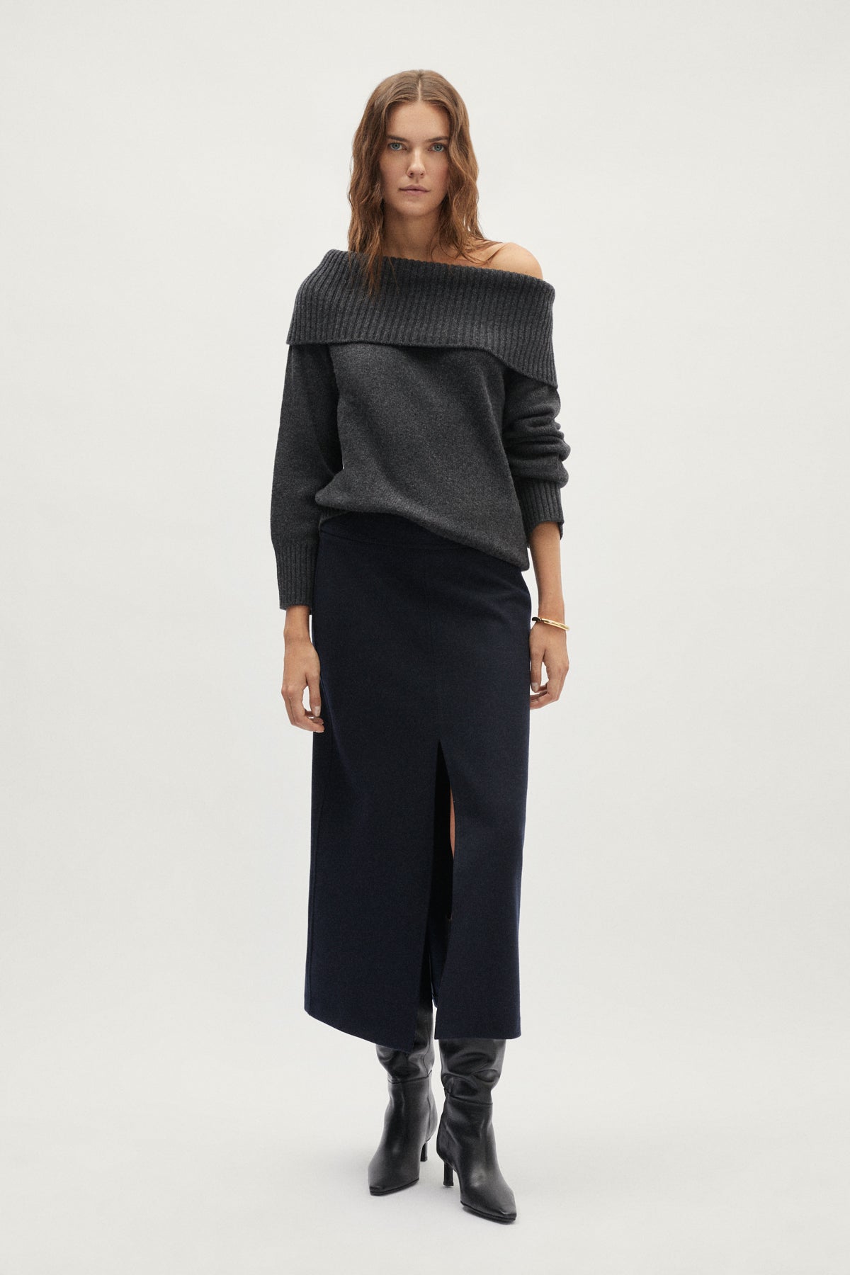 The Woolen Evening Top - grey