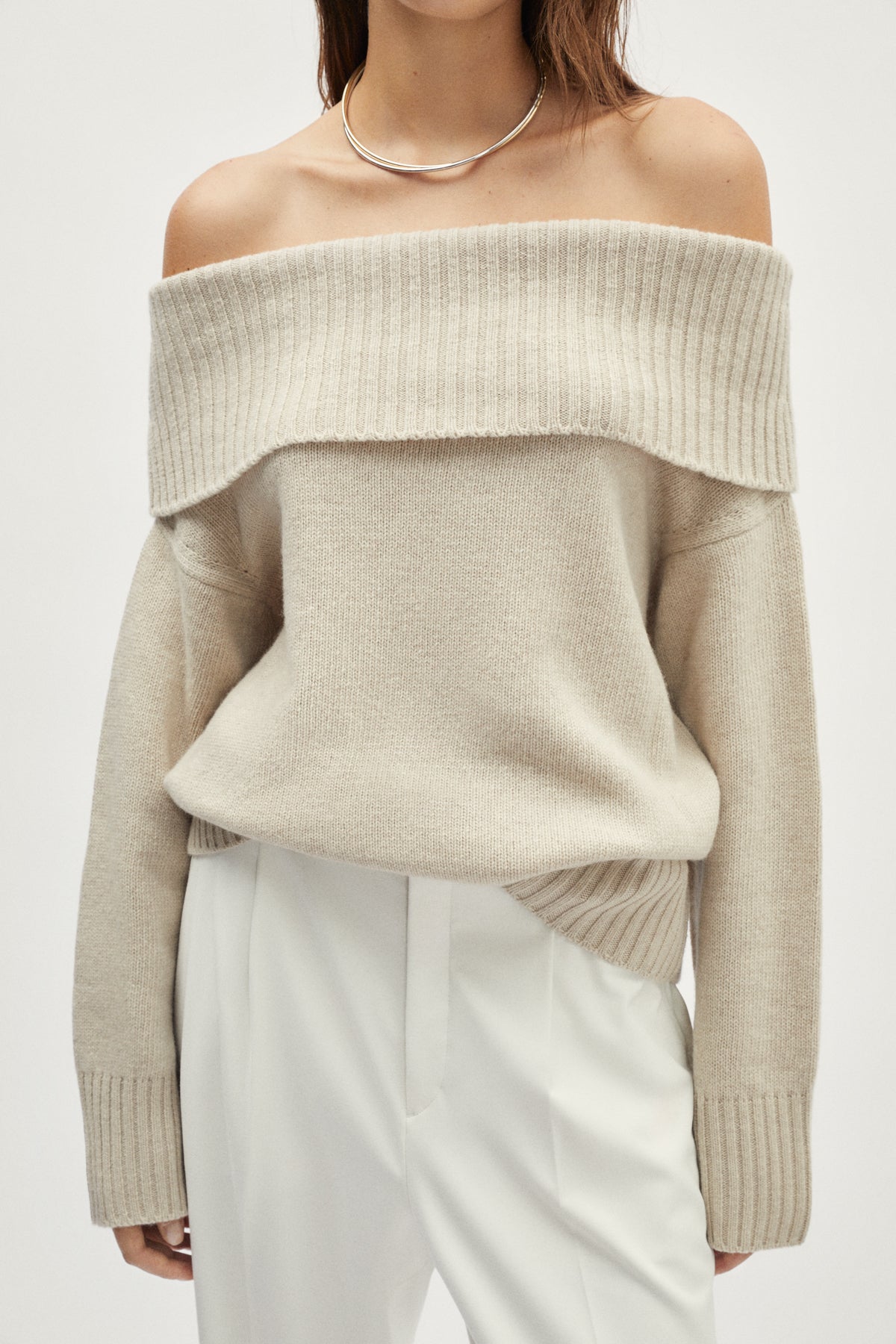 The Woolen Evening Top - ecru