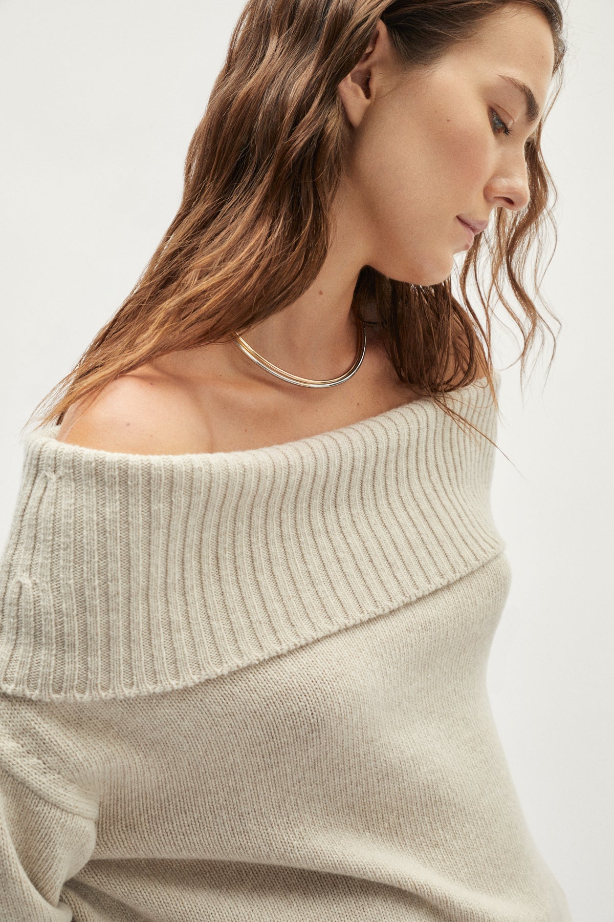 The Woolen Evening Top - ecru