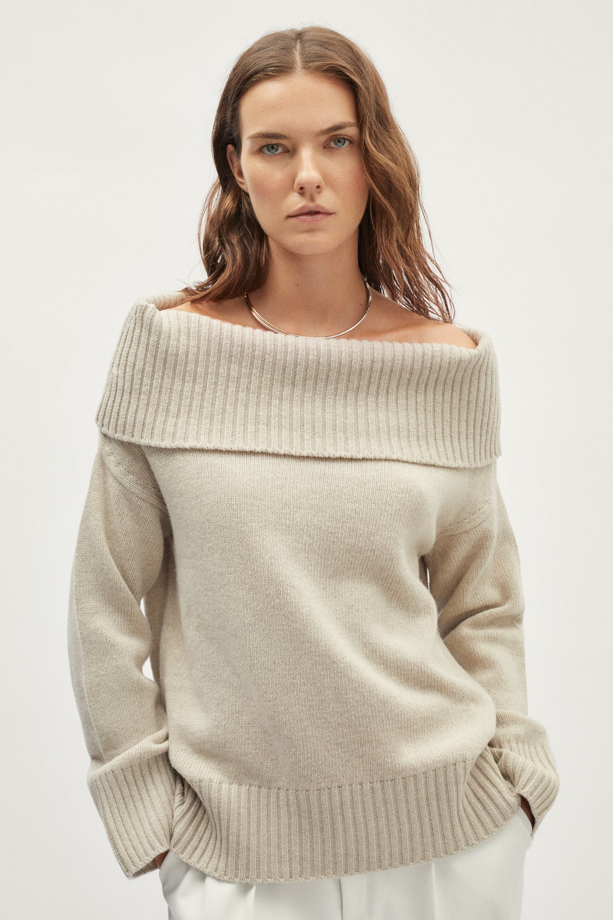 The Woolen Evening Top - ecru