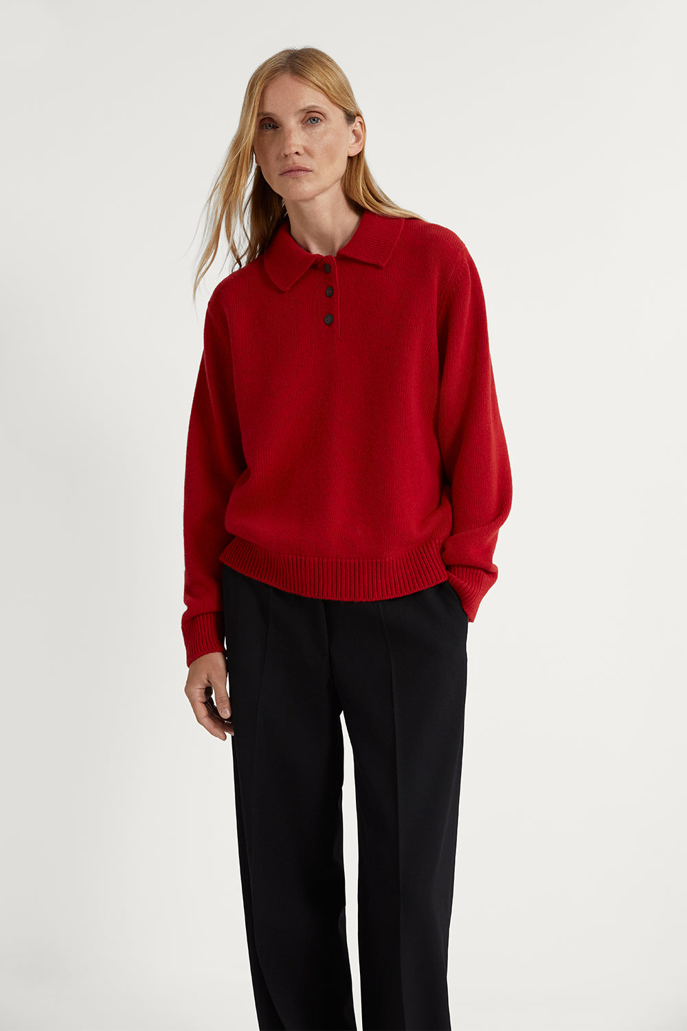 The Woolen Vintage Polo Red