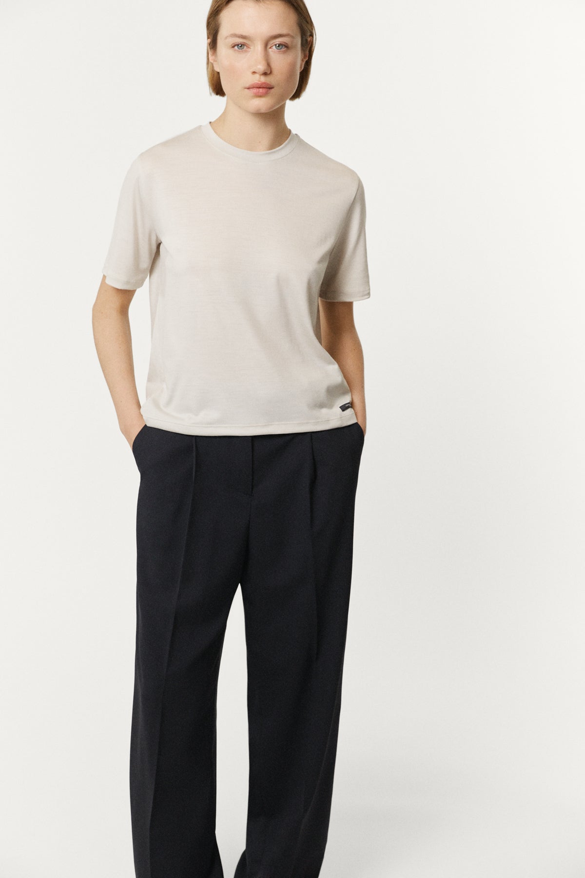 The Active Wool Tee ecru