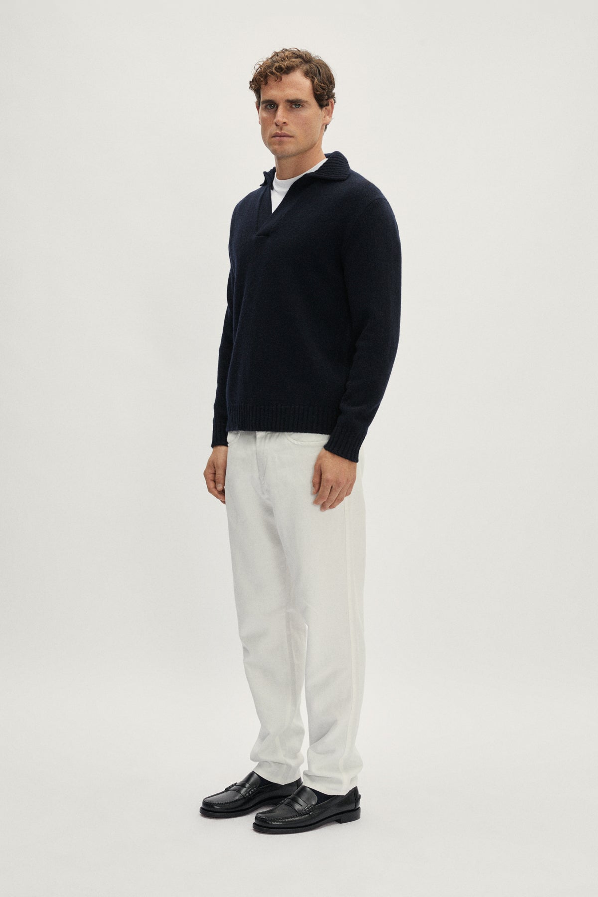 The Woolen Polo - blue navy