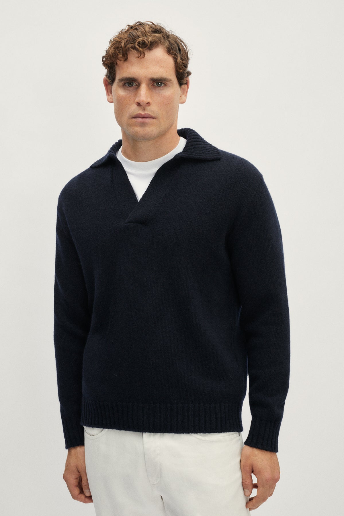 The Woolen Polo - blue navy