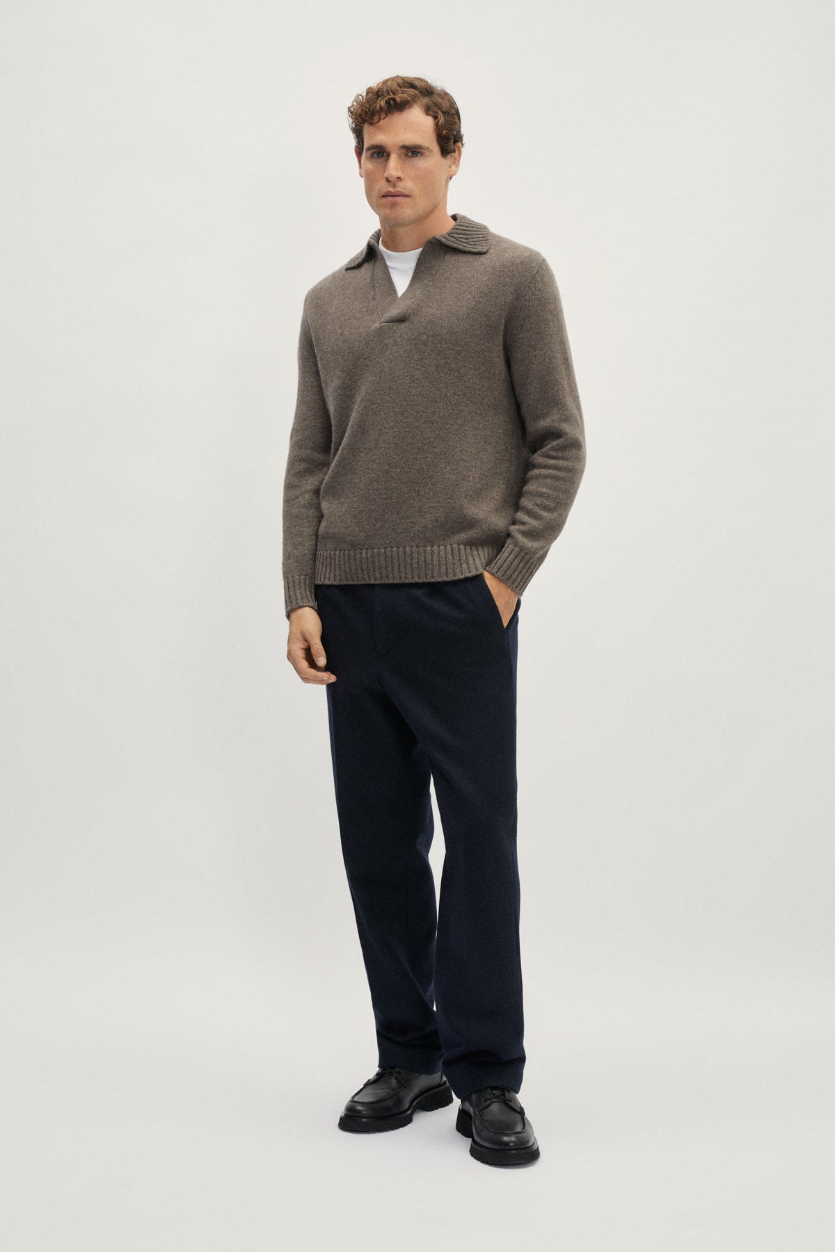 The Woolen Polo - taupe