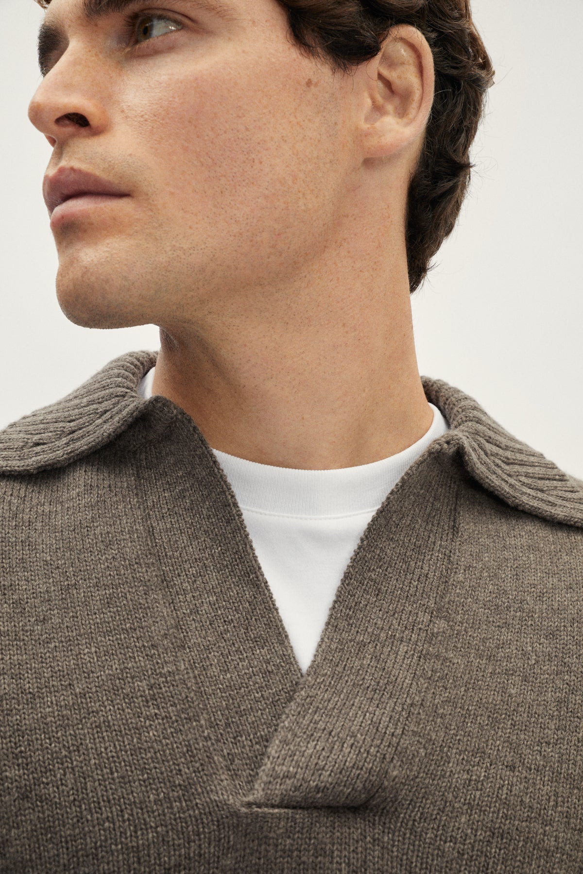 The Woolen Polo - taupe