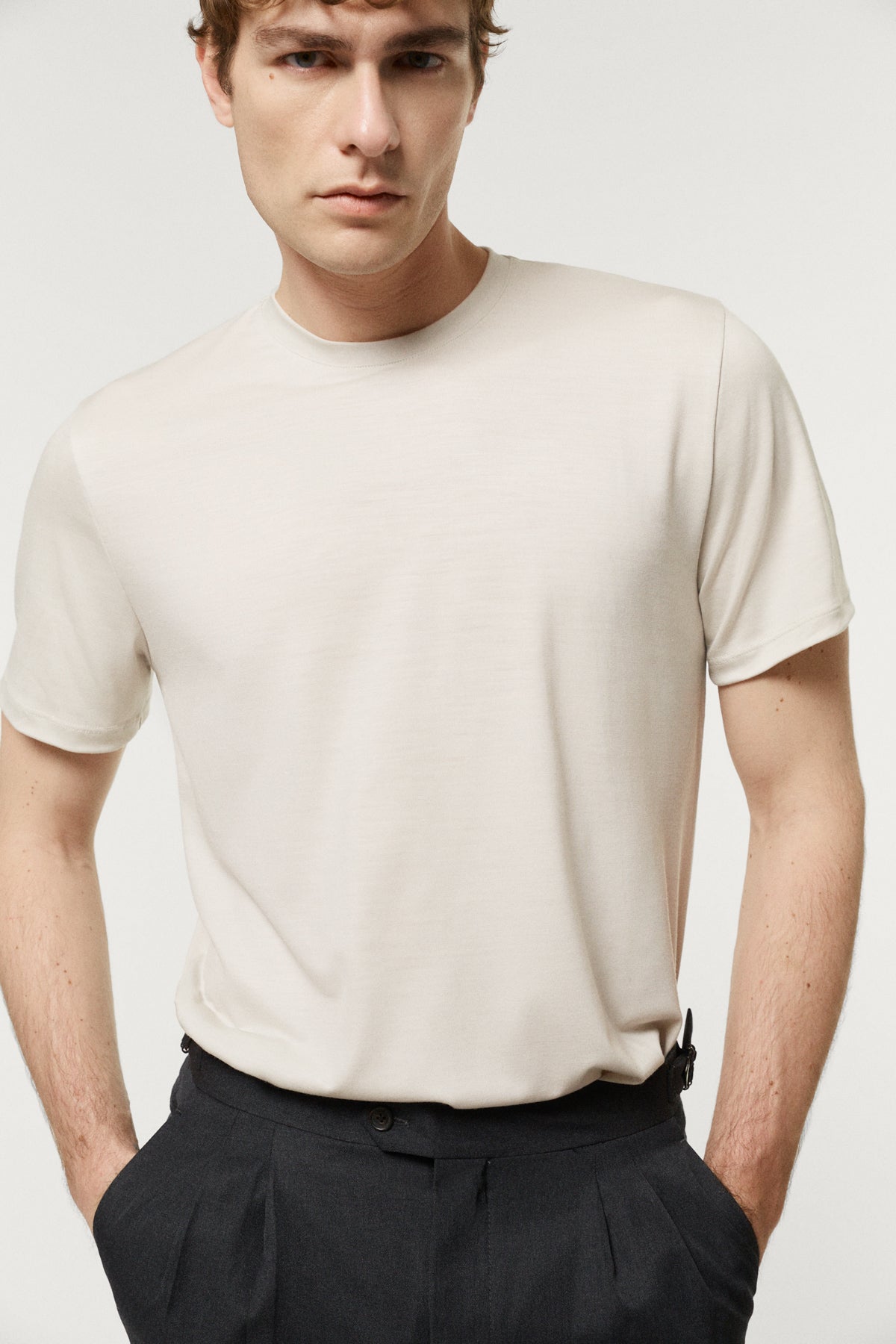 The Active Wool T-shirt ecru