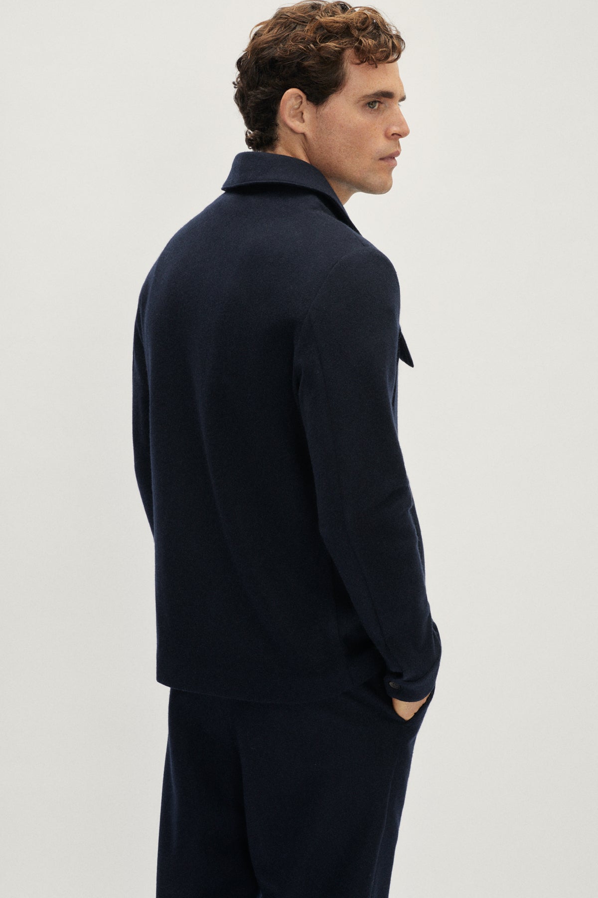 The Woolen Overshirt - Blue