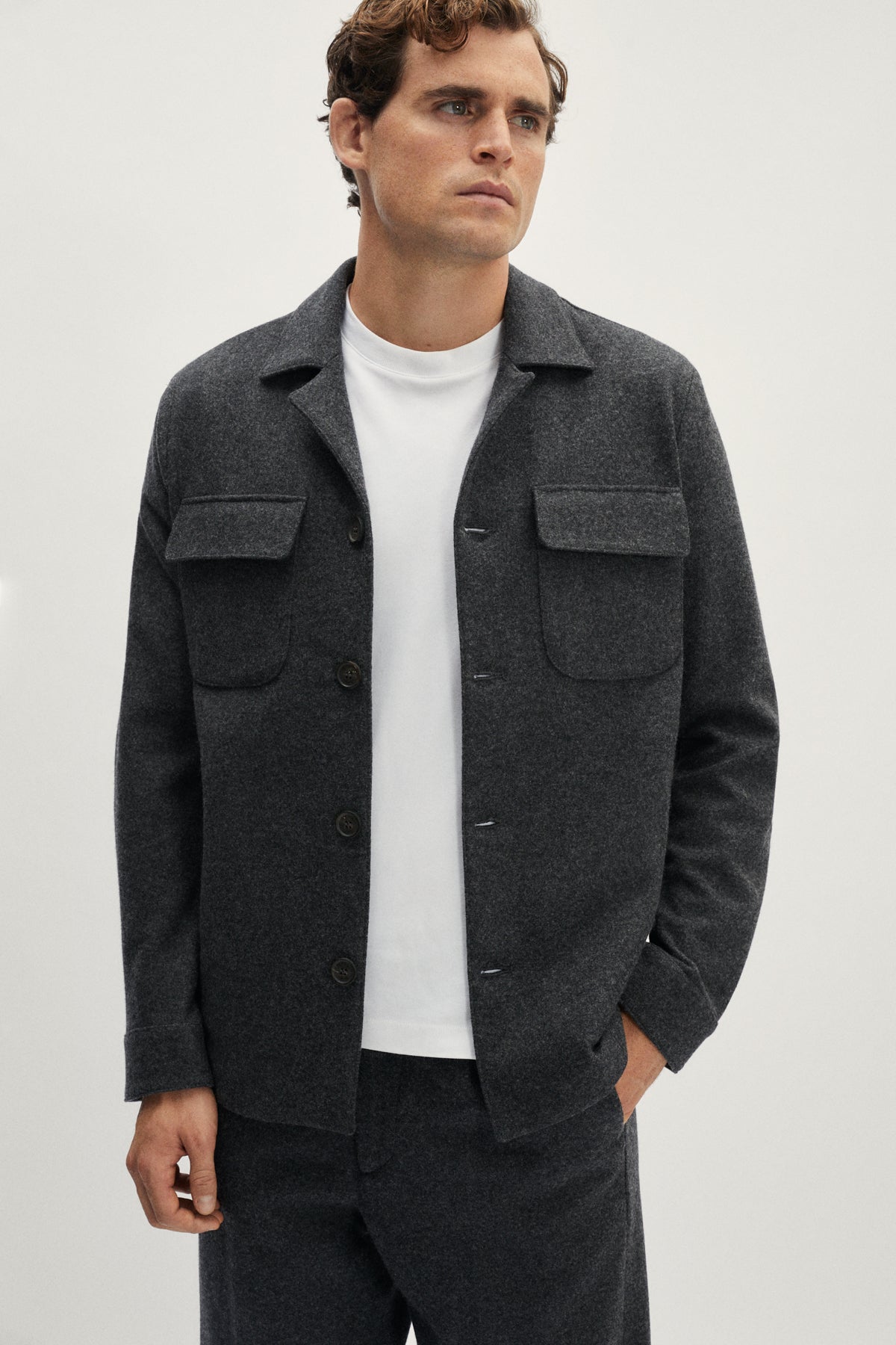 The Woolen Overshirt - grey