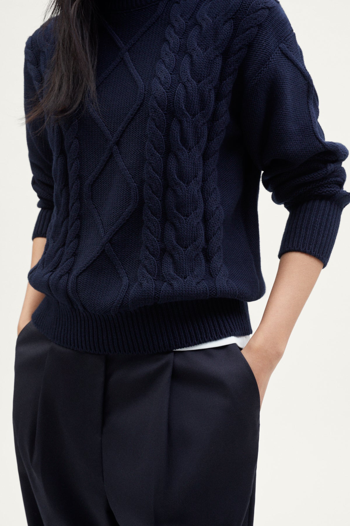 The Organic Cotton Aran Tricot Sweater