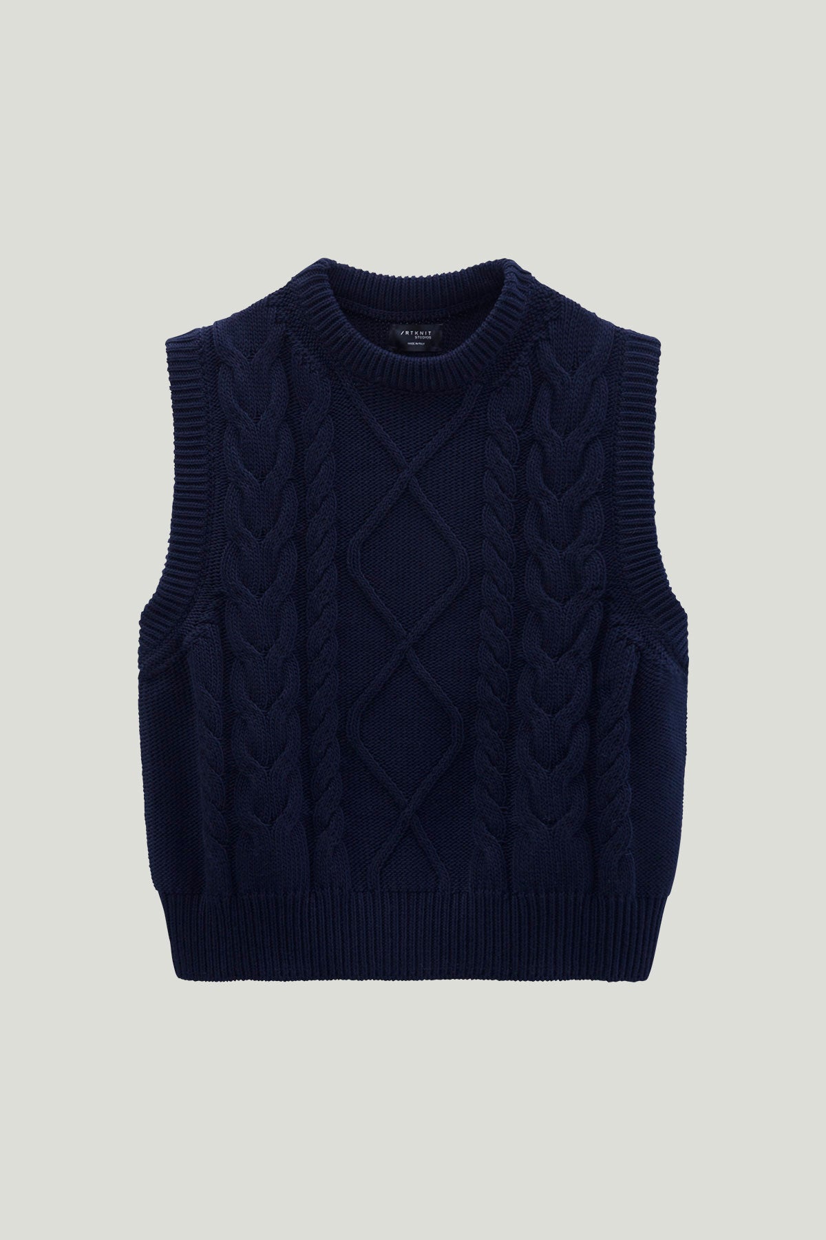 The Organic Cotton Aran Tricot Vest