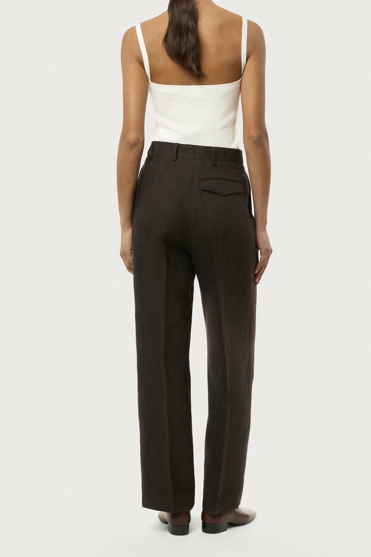 The Linen Twill Pants brown