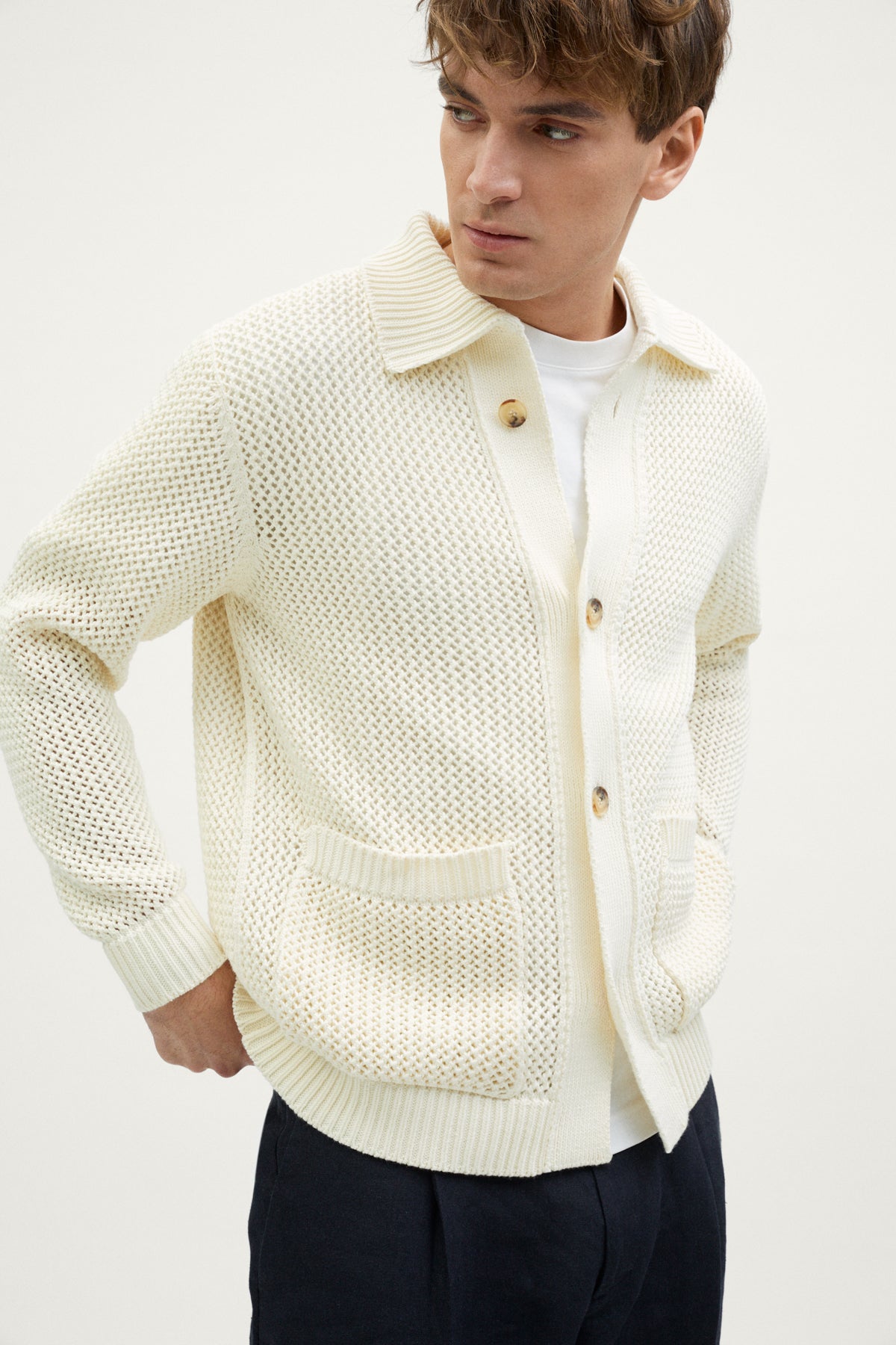 The Organic Cotton Open-Tricot Jacket