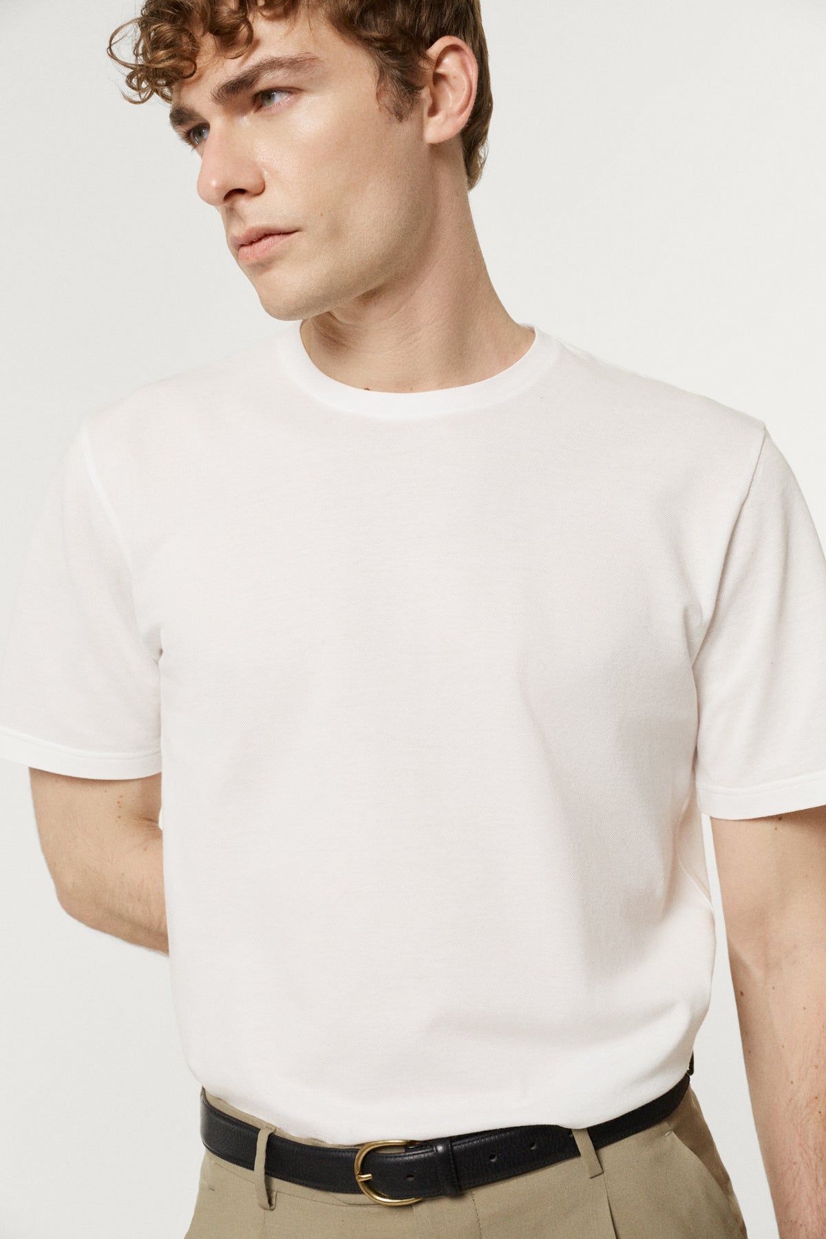 The Organic Ice Cotton Piqué T-Shirt white