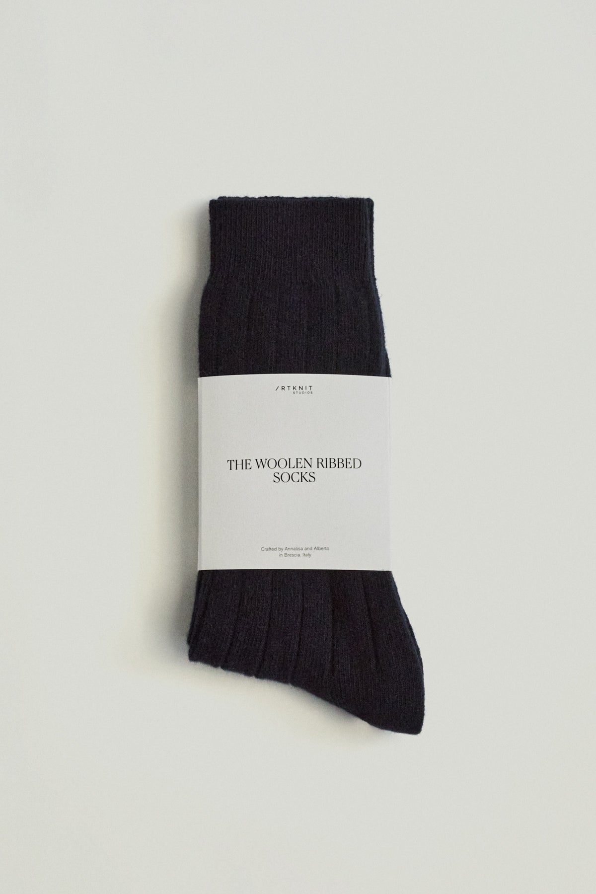 The Woolen Ribbed Socks blue