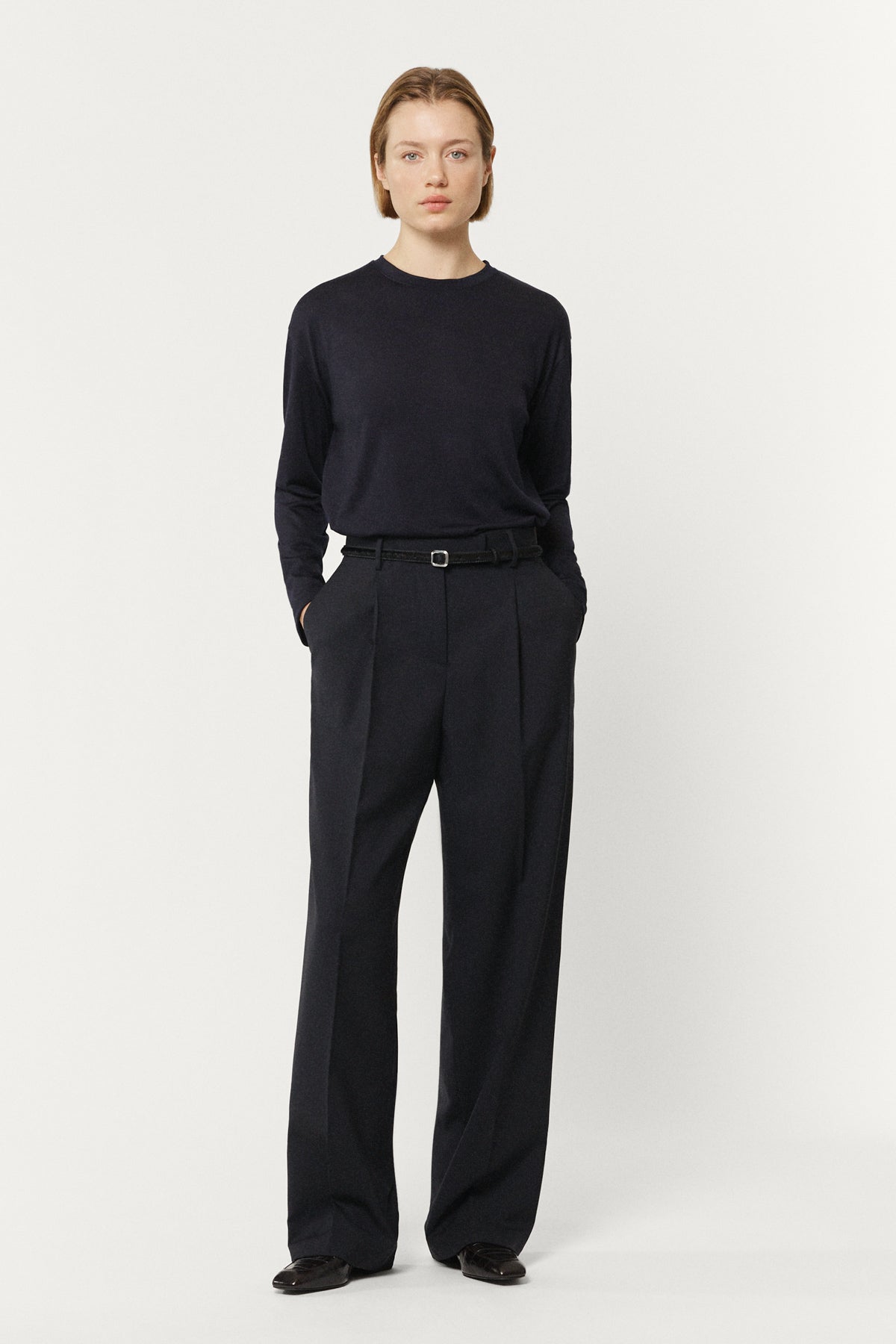 The Active Wool Long Sleeve T-shirt dark blue