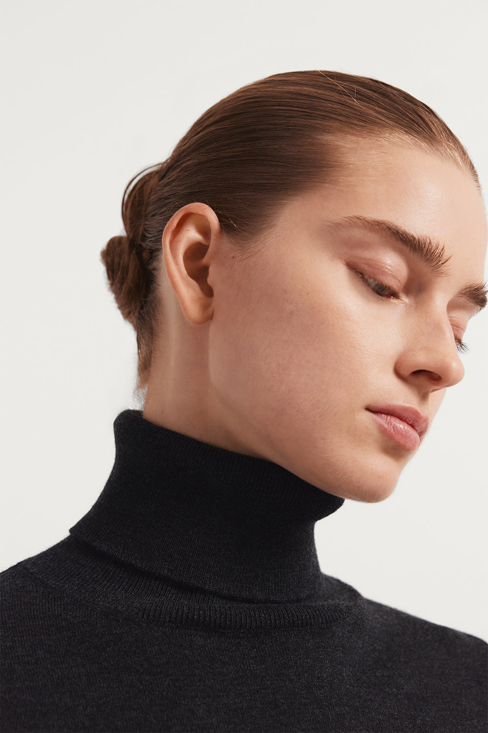 The Ultrasoft Wool Roll-Neck Anthracite Melange