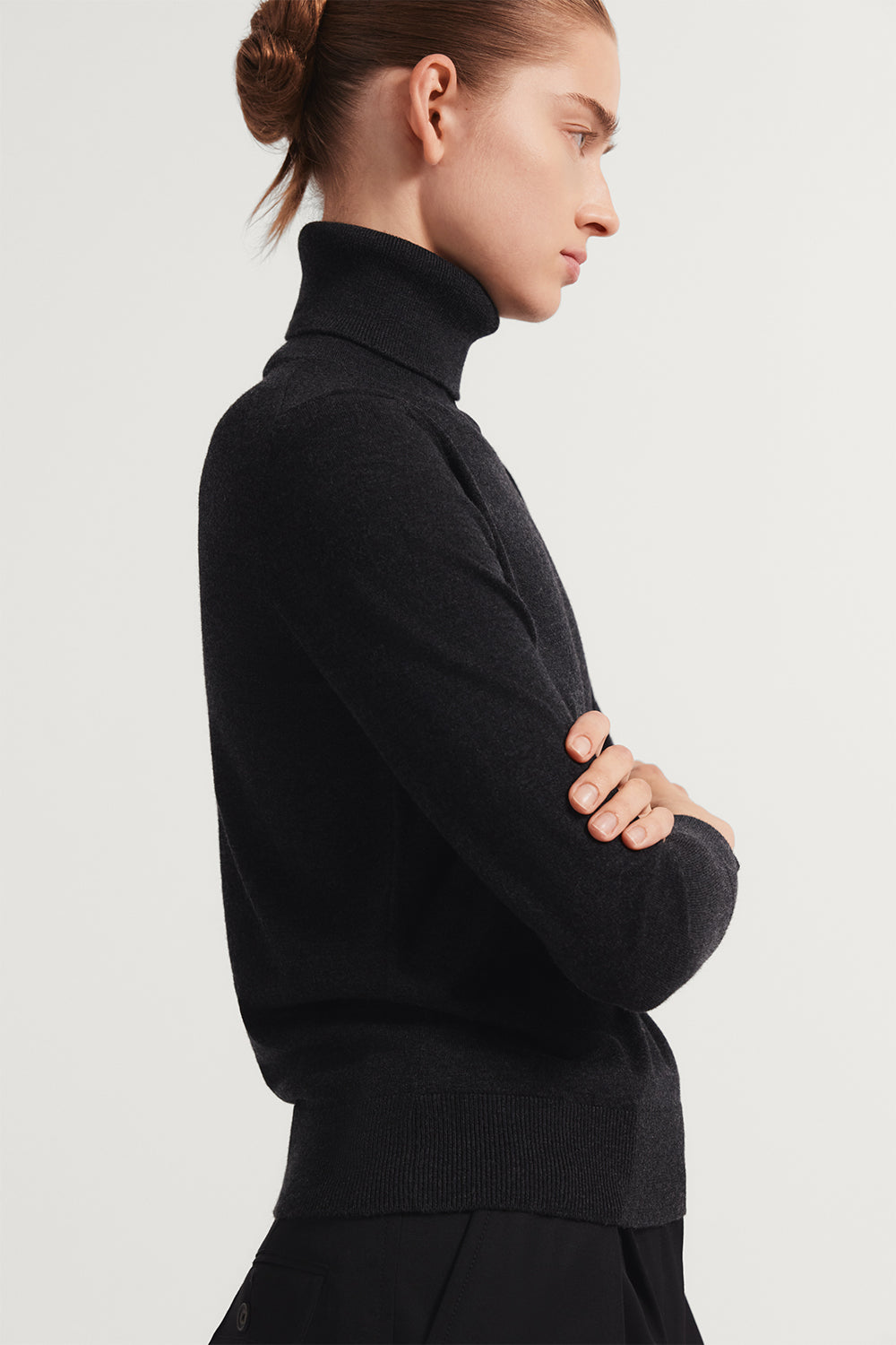 The Ultrasoft Wool Roll-Neck Anthracite Melange