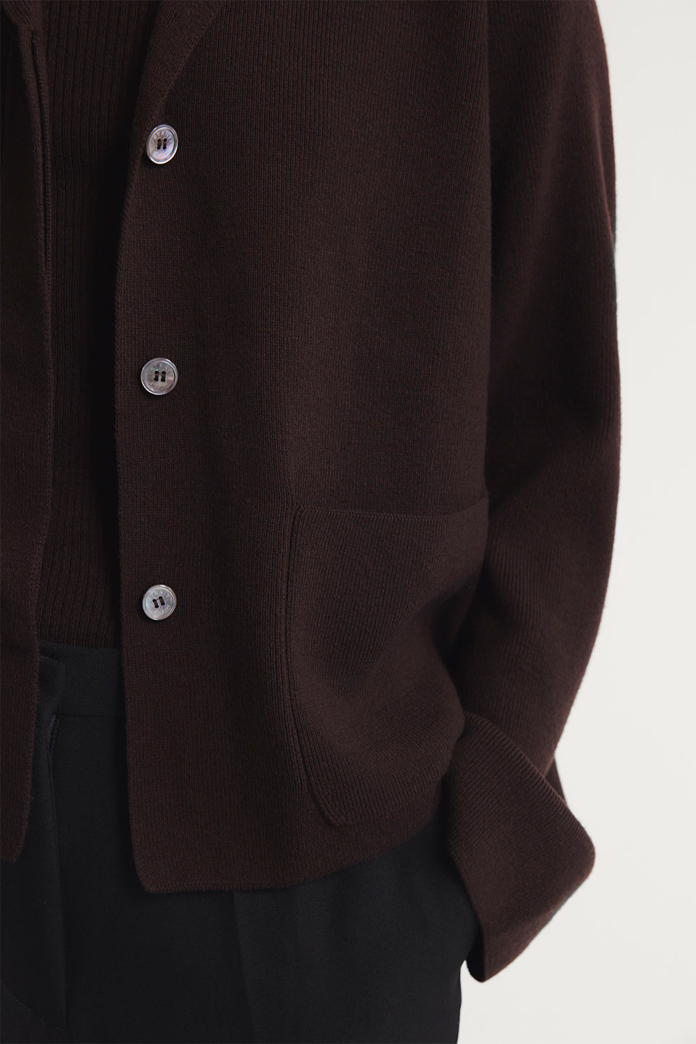 The Ultrasoft Wool Rever Jacket Chocolate Brown