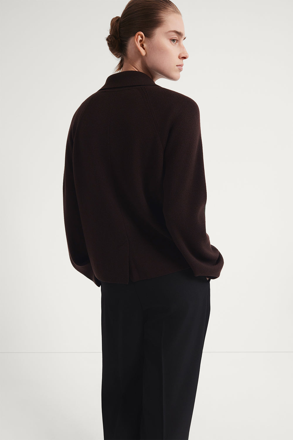 The Ultrasoft Wool Rever Jacket Chocolate Brown