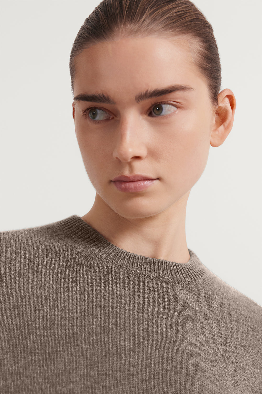The Woolen Plain Stitch Sweater Taupe
