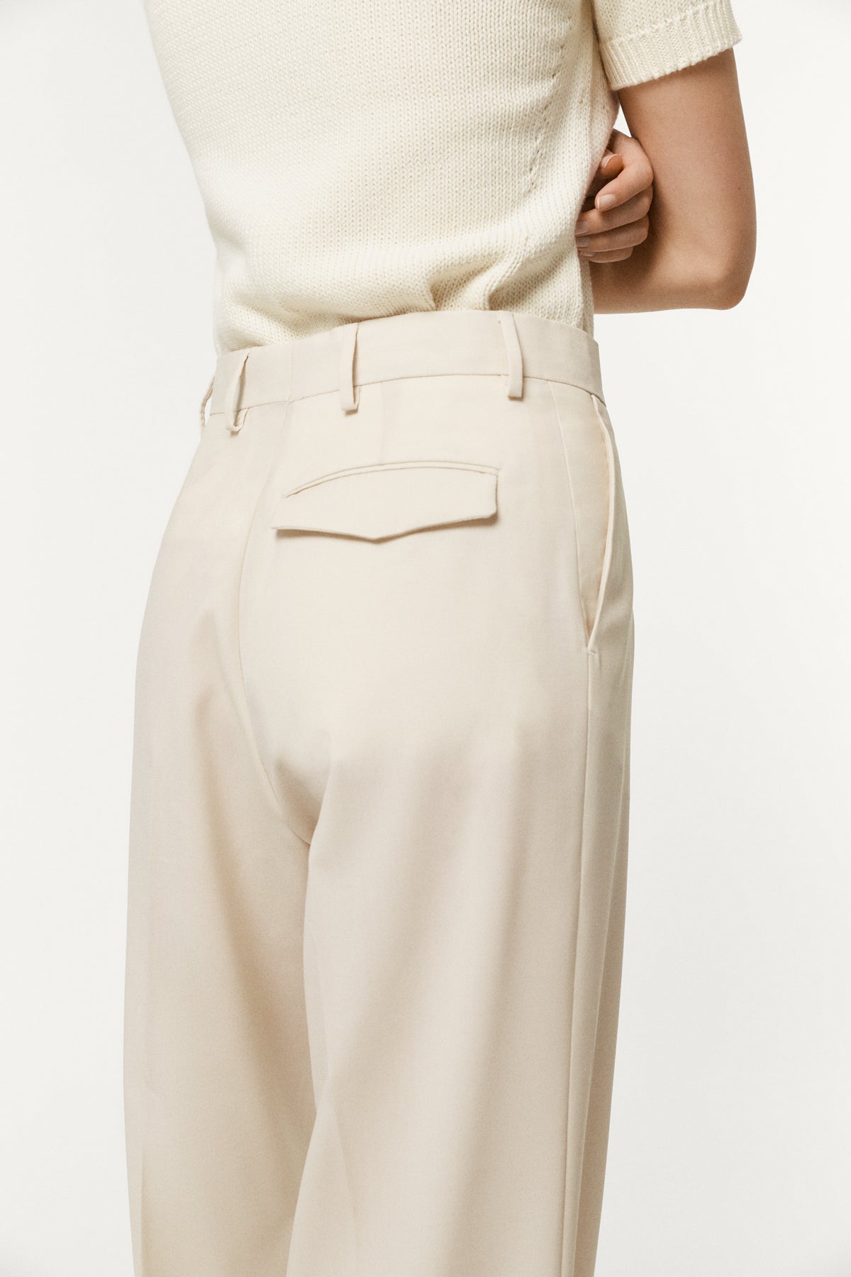 The Cool Wool Tailored Pants with Pinces vanilla