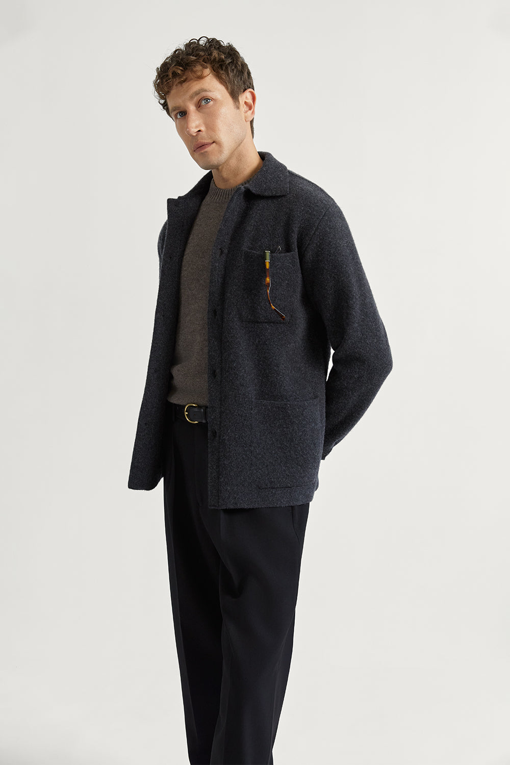 The Boiled Wool Jacket Ash Grey
