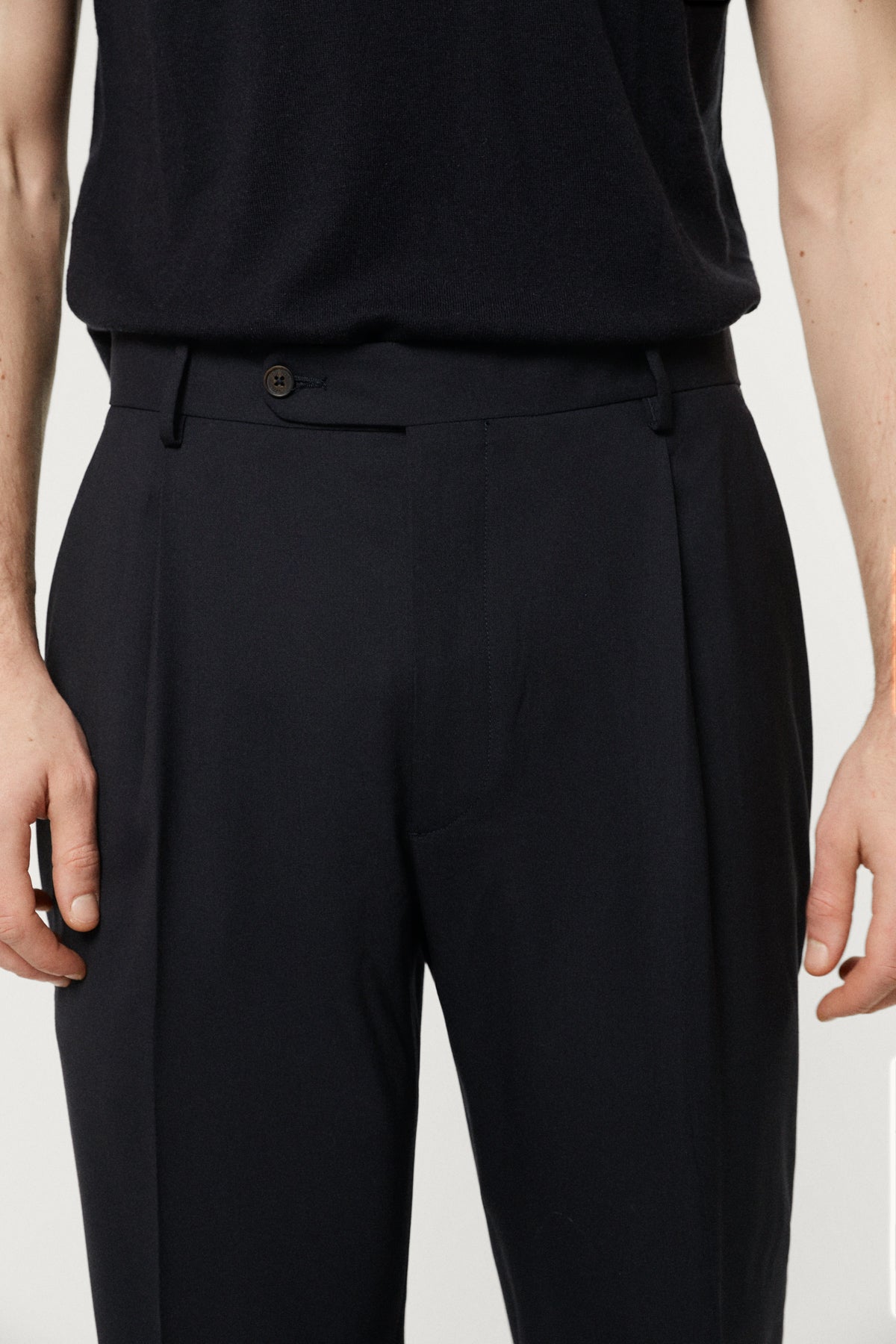 The Cool Wool Tailored Trousers with Pinces blue