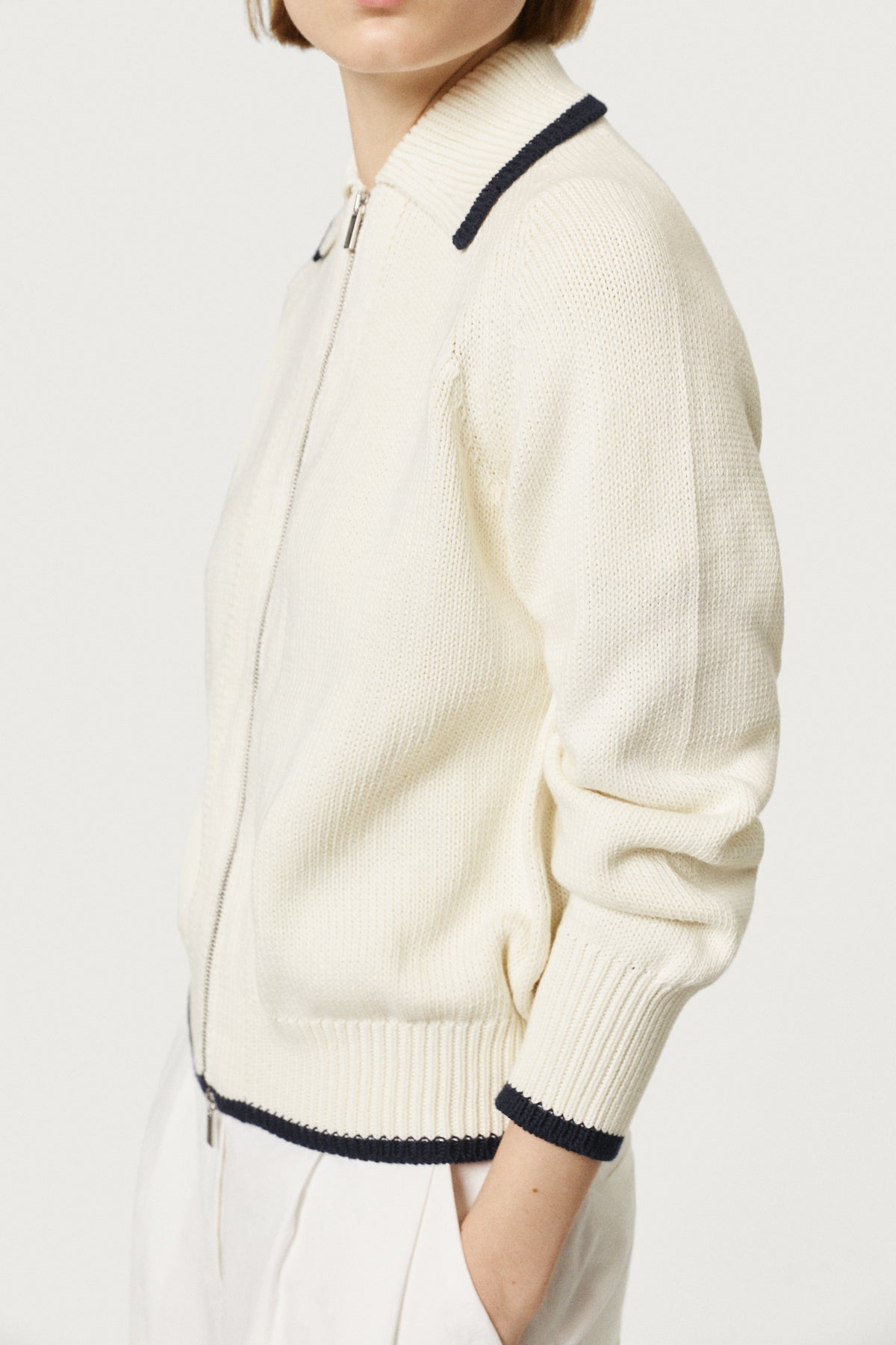 Bomber tricoté en coton biologique