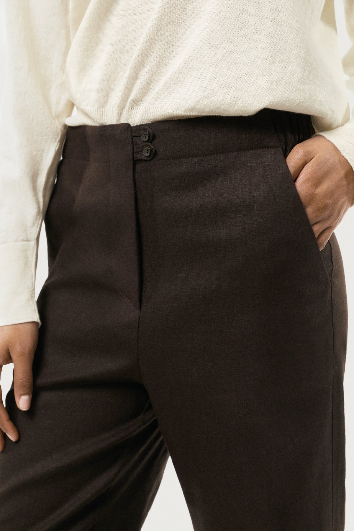 Pantalone Rilassato in Puro Lino