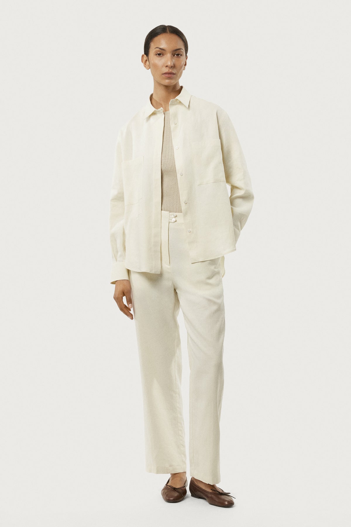 Pantalone Rilassato in Puro Lino